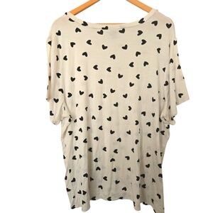 Soho Girls Cream and Black Boxy Short Sleeve Tee Size 3x